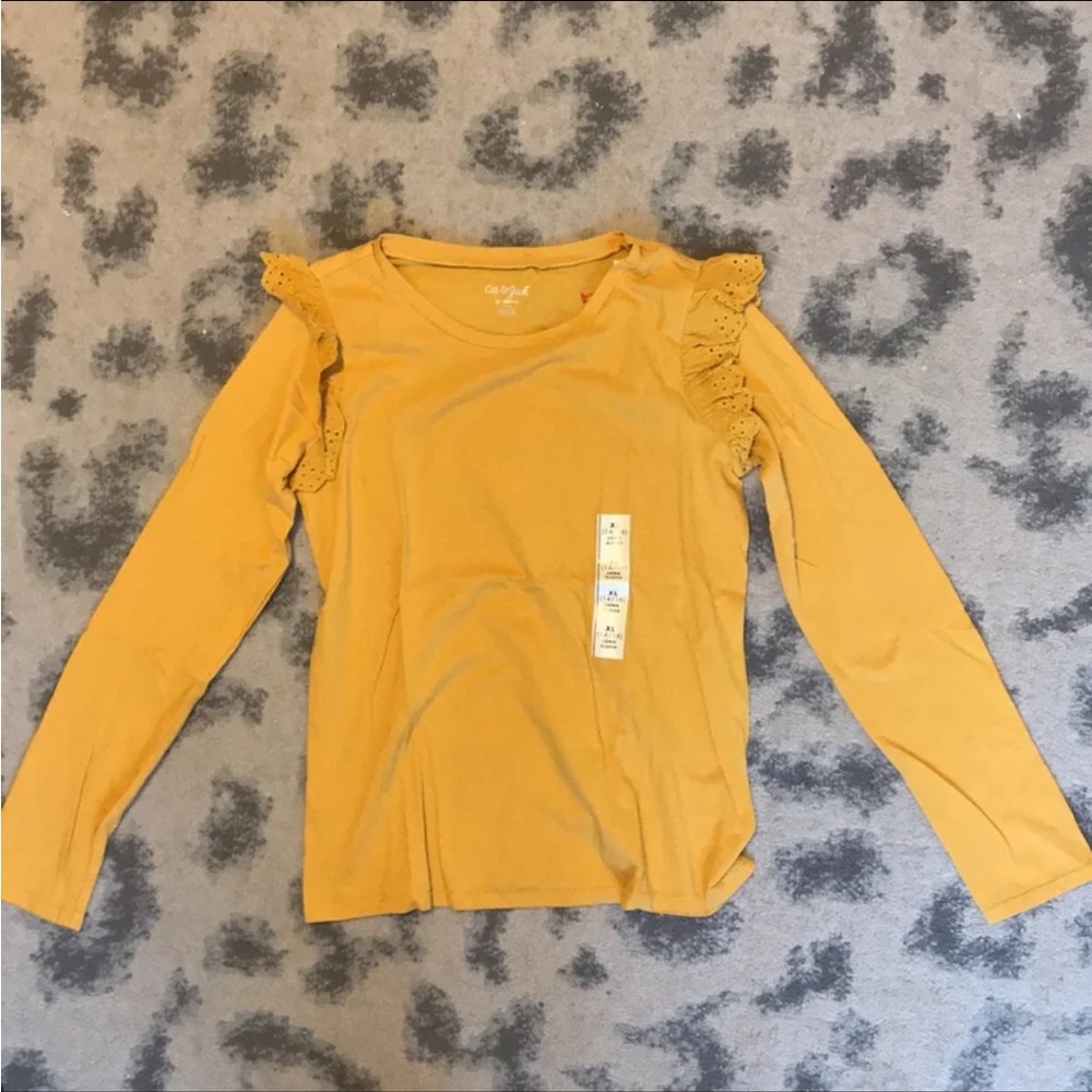 Girl’s Ruffle Yellow Long Sleeve Size XL